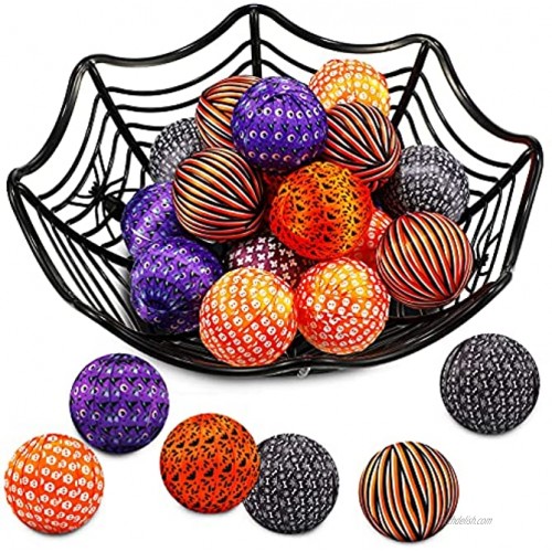 20 Pieces Halloween Fabric Wrapped Balls Bowl Filler Scary Ghost Spider Fabric Wrapped Balls for Table Shelf Festival Decorations Supplies Halloween Party Favor 5 Types