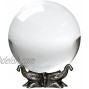 Amlong Crystal 8 inch 200mm Clear Crystal Ball with Elephant Stand