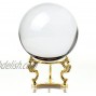 Amlong Crystal Clear Crystal Ball 150mm 6 inch Including Golden Dragon Stand and Gift Package