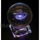 Bamboo's Grocery Galaxy Crystal Ball Home Decoration Full Sphere with LED Lamp Base 80mm 80mm Galaxy Led Base