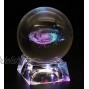 Bamboo's Grocery Galaxy Crystal Ball Home Decoration Full Sphere with LED Lamp Base 80mm 80mm Galaxy Led Base