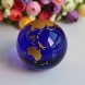 Besot Crystal Glass Marbles Earth Globe World map Quartz Crystals Sphere Terrarium Desk Ornaments Nautical Home Decor Gold