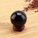 Black Obsidian Crystal Ball with Base 40mm Natural Crystal Ball for Home Decoration
