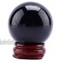Black Obsidian Crystal Ball with Base 40mm Natural Crystal Ball for Home Decoration