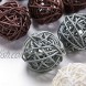Byher 24pcs Decorative Ball Wicker Rattan Ball for Bowls Vase Fillers Home Decor Rustic Brown Small 2Inch