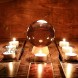 Crystal Clear Crystal Ball with Silver Crystal Ball Bracket and Gift Box for Decorative Ball Photography Sphere Lensball Gazing Divination Fortune Telling Ball Clear 60MM