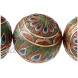 Design Toscano Peacock Feathered Orbs Decorative Accent Balls 3 Inch Set of Three Full Color 3 Count