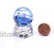 JINGHONGFANG Galaxy Figurine Universe Glass Crystal Ball with Acrylic Stand,Nebula Ribbon Double-Planet Glass Galaxy Ball