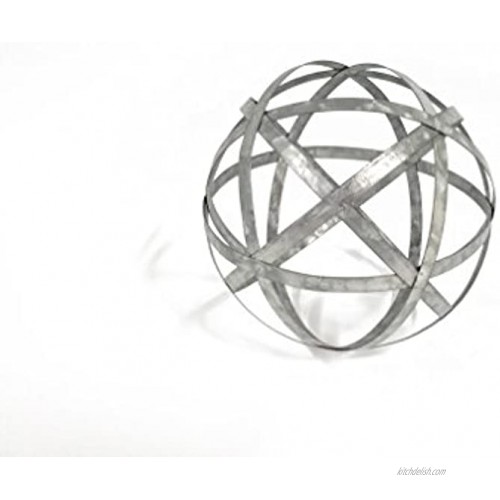 Large Galvanized Metal Band Decorative Sphere Standard Version