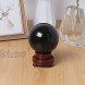 LONGWIN 120mm 4.7 in Divination Black Crystal Ball Obsidian Healing Crystals Home Decorations Meditation Ornaments