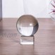 LONGWIN 50mm2 inch K9 Photography Crystal Glass Ball Sphere with Free Stand Suncatcher Clear