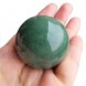 Loveliome 40 mm Green Aventurine Healing Crystal Ball Home Decoration Fengshui Divination Sphere with Wood Stand