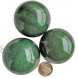 Loveliome 40 mm Green Aventurine Healing Crystal Ball Home Decoration Fengshui Divination Sphere with Wood Stand