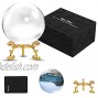 MerryNine Professional Crystal Ball Photograph K9 Crystal Sunshine Catchers Ball with Gift Box Decorative and Photography Accessory 80mm 3.15 with Stand