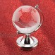 Mumusuki Round Earth Globe World Map Crystal Glass Ball Sphere Decoration Gift Home Office Classroom DecorSilver