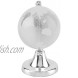 Mumusuki Round Earth Globe World Map Crystal Glass Ball Sphere Decoration Gift Home Office Classroom DecorSilver