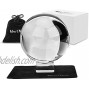 Photograph Crystal Ball with Stand and Pouch K9 Crystal Sun Shine Catchers Ball with Microfiber Pouch Decorative and Photography Accessory 110mm 4.33 Set K9 Clear