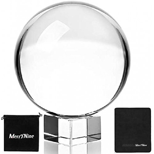 Photograph Crystal Ball with Stand and Pouch K9 Crystal Sunshine Catcher Ball with Microfiber Pouch Decorative and Photography Accessory 60mm 2.36 Set K9 Clear