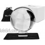 Photograph Crystal Ball with Stand and Pouch K9 Crystal Sunshine Catcher Ball with Microfiber Pouch Decorative and Photography Accessory 100mm 3.94 Set K9 Clear
