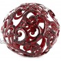 Red Fancy Metal Decorative Sphere