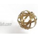 Small Gold Metal Band Decorative Sphere