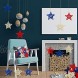 Star Shaped Rattan Balls,4th of July Decor,July Star Independence Day Rattan Vase Decoration,Wicker Balls Home Decor Wedding Table Vase Filler,Red White Blue Decorations,Natural Wicker Balls,3.54in