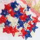 Star Shaped Rattan Balls,4th of July Decor,July Star Independence Day Rattan Vase Decoration,Wicker Balls Home Decor Wedding Table Vase Filler,Red White Blue Decorations,Natural Wicker Balls,3.54in