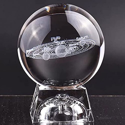 SWEETBOND K9 Clear Crystal Ball 3.25 inch Diameter Solar System for Photography Lensball Decorative Ball