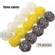 Yaomiao 15 Pieces Wicker Rattan Balls Decorative Orbs Vase Fillers for Craft Party Valentine's Day Wedding Table Decoration Baby Shower Aromatherapy Accessories 1.8 Inch Yellow Gray White