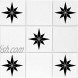 16PCS Tile Decals Wall Stickers Decorative Octagonal Decals for Kitchen Bathroom Vinyl Stickers 3.2 x 3.2 Easy to Apply Black Waterproof