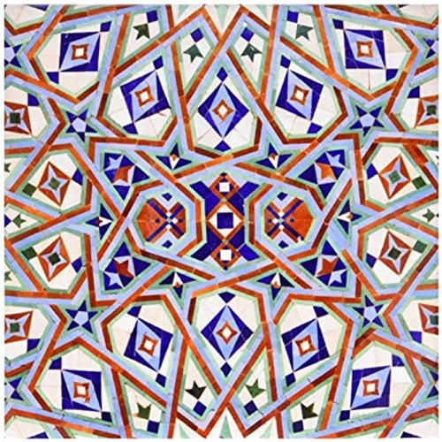 3dRose ct_73582_3 Morocco Hassan II Mosque Mosaic Islamic Tile Detail-AF29 KWI0020-Kymri Wilt-Ceramic Tile 8-Inch