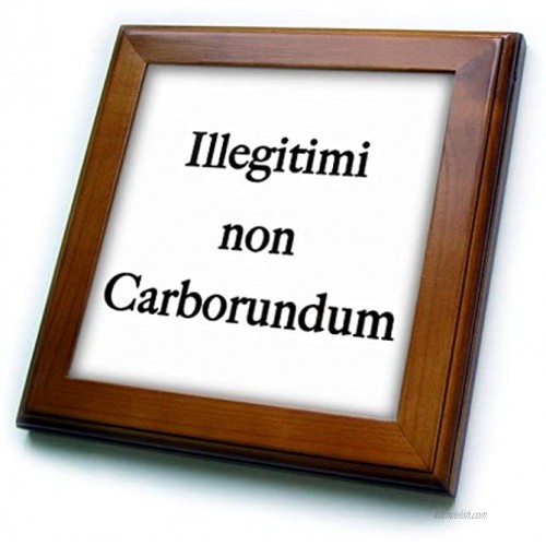3dRose Illegitimi Non Carborundum Black Framed Tile 6 x 6
