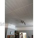 A la Maison Ceilings R104 Bead Board Foam Glue-up Ceiling Tile 21.6 sq. ft. Case Pack of 8 Plain White