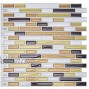 Art3d 10-Piece Peel-N-Stick Backsplash Tile Sticker Vinyl Wall Covering 12 X 12 Champagne Gold