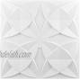 Art3d Decorative Ceiling Tile 2x2 Glue up Suspended Ceiling Tile Pack of 12pcs White Floral