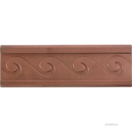 Brass Elegans 28W-RC Wave Design Solid Metal 2-Inch X 6-Inch Accent Tile Durable Red Copper Finish