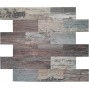 Crystiles 12-Pack PVC Peel and Stick Backsplash Tile 11.4X11.6 Inches Grey Blue and Pale Coastal Weathered Plank