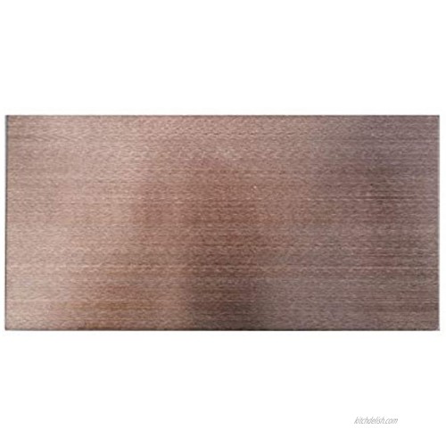 Crystiles 3'X6 Peel and Stick Stainless Metal Tile Self-Adhesive Aluminum Tile Backsplash Brushed Copper Item #60603605 24 Pack