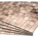 Decopus Metal Tile Backsplash Peel and Stick Square Mosaic MS25 Copper Gold 5pc Pack for Kitchen Backsplash Bathroom Wall Accents Table Tops 12''x 12'' 4mm Stick On Metal Mosaic Tile