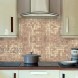 Decopus Metal Tile Backsplash Peel and Stick Square Mosaic MS25 Copper Gold 5pc Pack for Kitchen Backsplash Bathroom Wall Accents Table Tops 12''x 12'' 4mm Stick On Metal Mosaic Tile