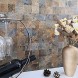 DICOFUN Peel and Stick PVC Backsplash Tiles Old Distressed Brown Terracotta Copper Stick on Backsplash for Kitchen & Bathroom Pack of 10