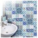 [FANTASTIX] Tile Decals GS-701 European Blue 11x11 30sheets Peel and Stick Self-Adhesive Removable PVC Stickers for Kitchen Bathroom Backsplash Furniture Staircase Home Decor