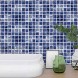 IMIKEYA 18 Pcs Mosaic Tile Sticker Peel and Stick Tile Backsplash Removable Self Adhesive Decorative Wall Decals for Kitchen Bathroom Dark Blue Navy