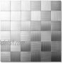 Peel and Stick Backsplash Mosaic Tile Stainless Steel Kitchen Backsplash Tiles Peel and Stick in Silver 10 Sheets 11.8''x11.8''
