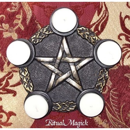 Pentacle Altar Tile with 5 Pentacle Corners