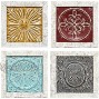 Stratton Home Decor S07709 Accent Tile Wall Art Set of 4 12.00 W x 1.00 D x 12.00 H Each Multi