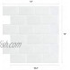 Tic Tac Tiles 12x 12 Peel and Stick Self Adhesive Removable Stick On Kitchen Backsplash Bathroom 3D Wall Sticker Wallpaper Tiles in White Subway Designs Pure White 5 sheets
