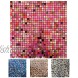 XUANINY Peel and Stick Backsplash Tiles for Kitchen Bathroom,Fireplace,Self Adhesive Metal Aluminum Mosaic 11.81x11.81 5 Rose red Mixed