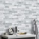 Yoillione 5 Sheets Self Adhesive Wall Tile 3D Peel and Stick Tiles Tile Stickers for Kitchen Grey Stick on Tiles for Bathroom Tile Transfers Waterproof Decorative Backsplash Tiles 12x12