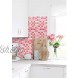 Yoillione 8 Sheets 3D Effect Peel and Stick Tile Backsplash for Kitchen and Bathroom Removable Vinyl Self Adhesive Tiles Pink Square Waterproof 3D Mosaic Wall Tile Sticker